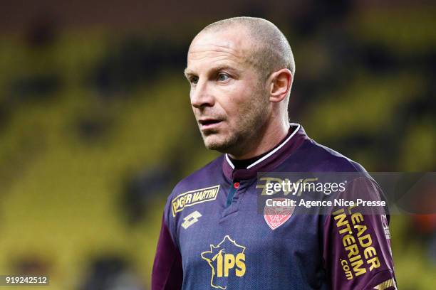 Florent Balmont of Dijon during the Ligue 1 match between AS Monaco and Dijon FCO at Stade Louis II on February 16, 2018 in Monaco, .