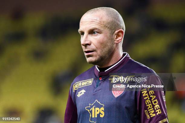 Florent Balmont of Dijon during the Ligue 1 match between AS Monaco and Dijon FCO at Stade Louis II on February 16, 2018 in Monaco, .