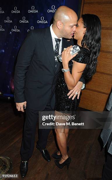 Stephen Belafonte and Melanie Brown attend the OMEGA constellation 2009 launch party, at Almada on October 15, 2009 in London, England.