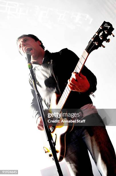 Ryan Jarman performs on stage at The Forum on October 15, 2009 in London, England.