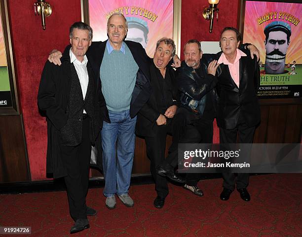 Actors Michael Palin, John Cleese, Terry Jones, Terry Gilliam and Eric Idle attend the IFC & BAFTA Monty Python 40th Anniversary event at the...