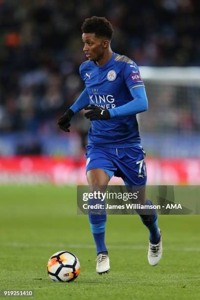 Demarai Gray of Leicester City during the Emirates FA Cup Fifth Round match between Leicester City and Sheffield United at The King Power Stadium on...