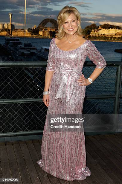 In this handout photo provided by Sydney 2009 World Masters Games, Kerri Anne Kennerley arrives at the Sydney 2009 World Masters Games Gala Ball at...