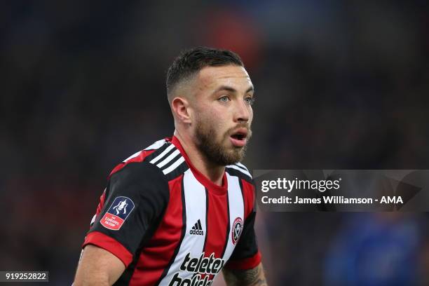 Samir Carruthers of Sheffield United during the Emirates FA Cup Fifth Round match between Leicester City and Sheffield United at The King Power...