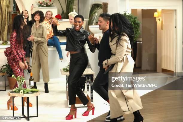 Designer Osman Yousefzada is seen at the Osman Presentation during London Fashion Week February 2018 at Mary Ward House on February 17, 2018 in...