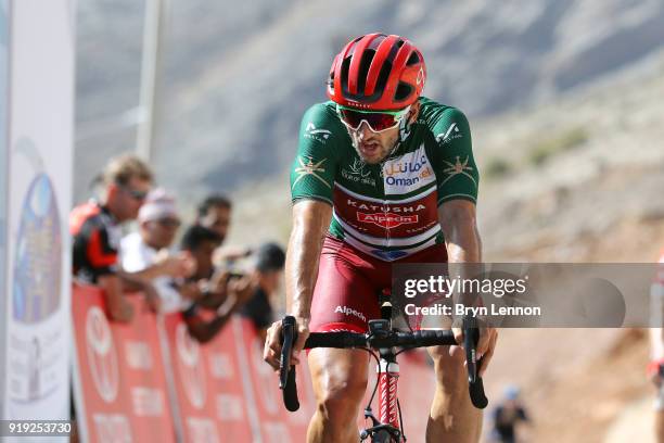 9th Tour of Oman 2018 / Stage 5 Arrival / Nathan Haas of Australia Green Sprint Jersey / Samail - Jabal Al Akhdhar-Green Mountain 1235m / Oman Tour /