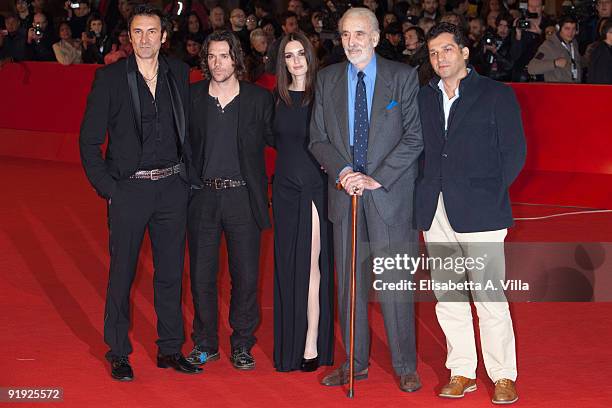 Actors Branko Djuric, Reece Ritchie, Paz Vega, Sir Christopher Lee and director Danis Tanovic attend the 'Triage' premiere during Day 1 of the 4th...