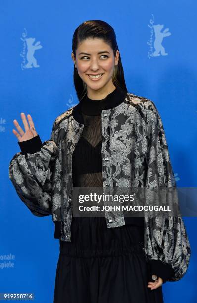 Japanese actress Mina Fujii poses during a photocall to present the film "Human, Space, Time and Human" presented in the Panorama Special section...