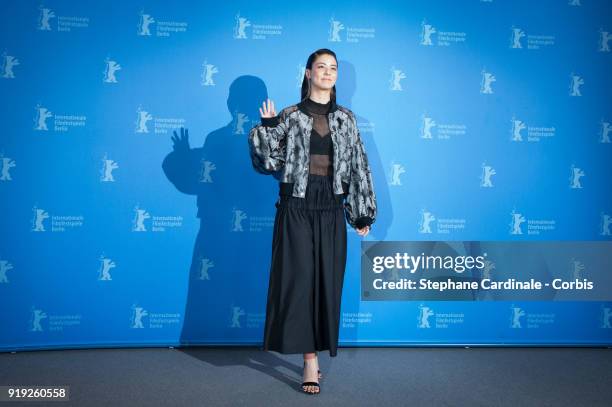 Fujii Mina poses at the 'Human, Space, Time and Human' photo call during the 68th Berlinale International Film Festival Berlin at Grand Hyatt Hotel...