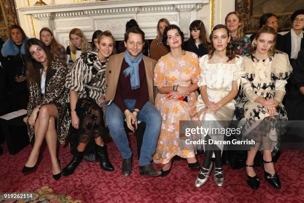Julia Restoin Roitfeld, Princess Elisabeth von Thurn und Taxis, Derek Blasberg, Pixie Geldof, Alexa Chung and Greta Bellamacina attend the Simone...