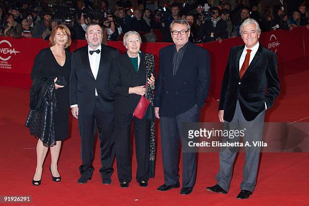 Actress Senta Berger, director Pavel Lungin, architect Gae Aulenti, director Milos Forman and screenwriter Jean-Loup Dabadie attend the 'Triage'...