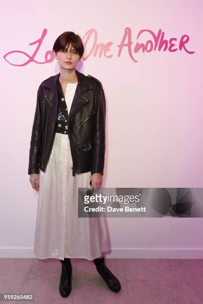 Lara Mullen attends the Lulu Guinness AW18 London Fashion Week presentation on February 17, 2018 in London, England.