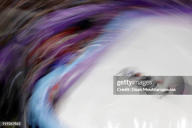 Racers compete during the Short Track Speed Skating Ladies' 1500m Semifinals on day eight of the PyeongChang 2018 Winter Olympic Games at Gangneung...