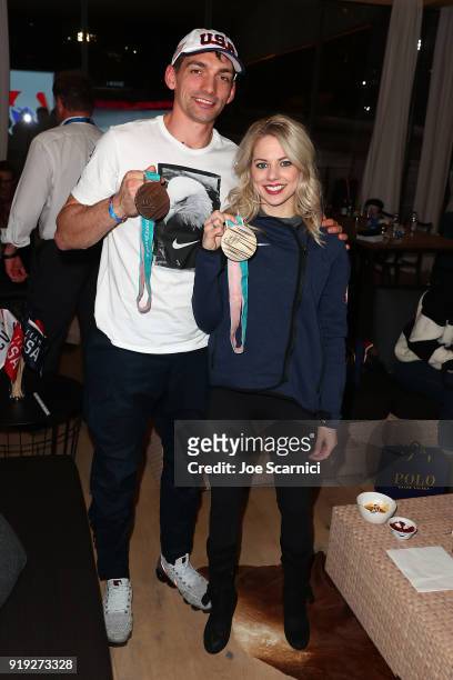 Olympians Chris Knierim and Alexa Scimeca-Knierim attend the USA House at the PyeongChang 2018 Winter Olympic Games on February 17, 2018 in...