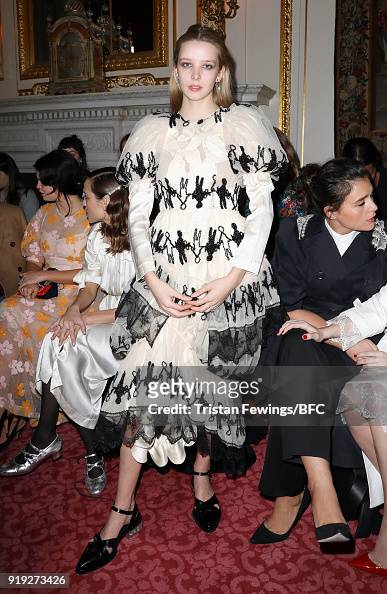 Greta Bellamacina attends the Simone Rocha show during London Fashion ...