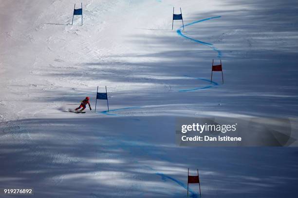 Ryon-Hyang Kim of North Korea competes in the Ladies' Giant Slalom on day six of the PyeongChang 2018 Winter Olympic Games at Yongpyong Alpine Centre...
