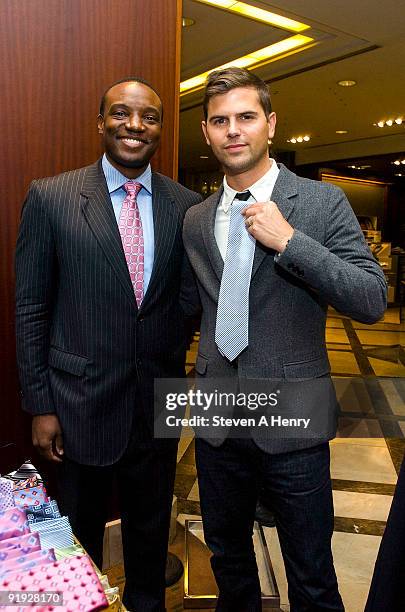 Television personality Kwame Jackson and GQ style correspondent Brett Fahlgren attend Macy's & GQ Magazine's Men's Night at Macy's Herald Square on...