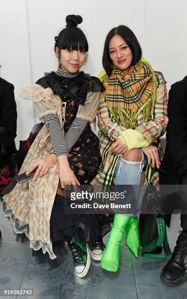 Susanna Lau attends the Molly Goddard show during London Fashion Week February 2018 at TopShop Show Space on February 17, 2018 in London, England.