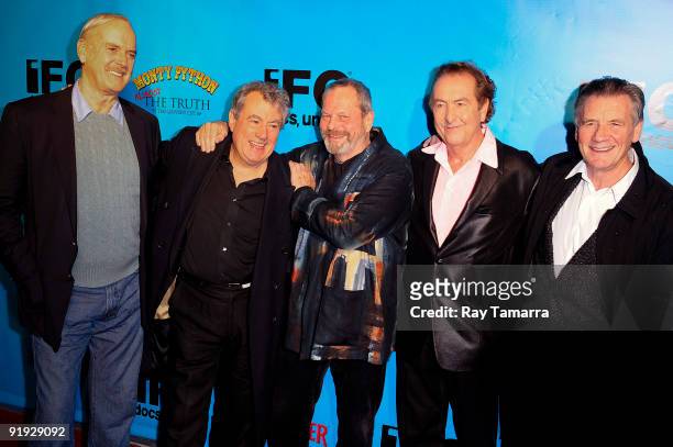 Actors John Cleese, Terry Jones, Terry Gilliam, Eric Idle, and Michael Palin attend the IFC & BAFTA Monty Python 40th Anniversary event at the...