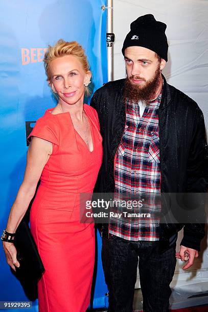Actress Trudie Styler and model Jake Sumner attend the IFC & BAFTA Monty Python 40th Anniversary event at the Ziegfeld Theatre on October 15, 2009 in...