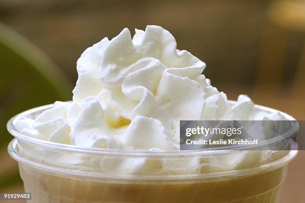 coffee & whipped cream  - ホイップクリーム ストックフォトと画像