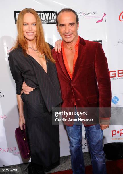 Model Lesa Amoore and fashion designer Lloyd Klein attend the Downtown LA Fashion Week Spring 2010 - Vintage Valentino Benefit For MOCA at The Geffen...