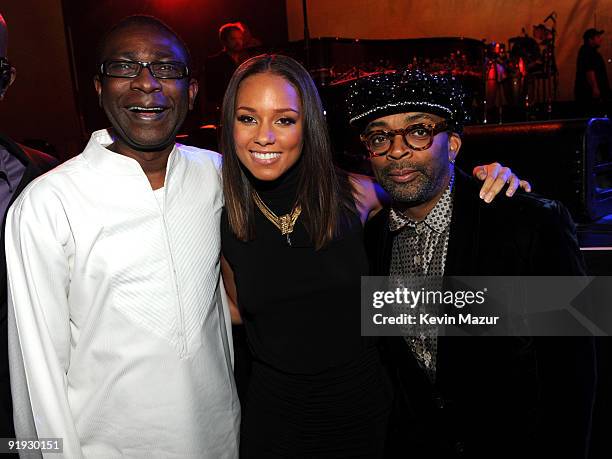 Exclusive* Youssou N'Dour, Alicia Keys and Spike Lee at Hammerstein Ballroom during Keep A Child Alive's 6th Annual Black Ball hosted by Alicia Keys...