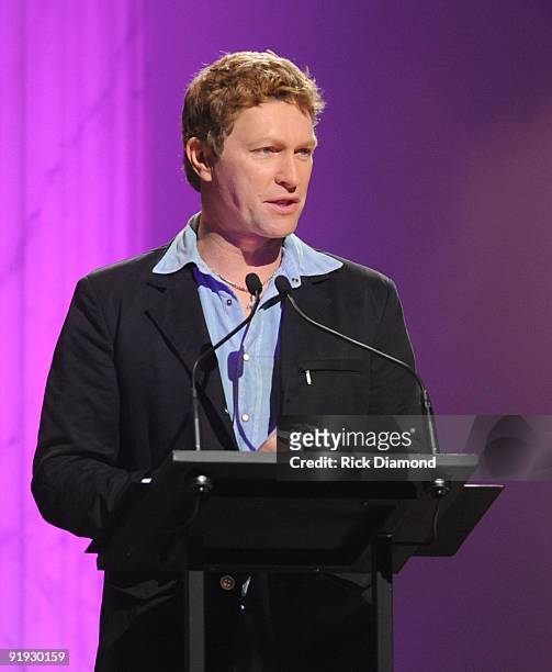 Craig Morgan receives Video of the Year Award at The 2009 Inspirational Country Music Awards at Trinity USA Auditorium on October 15, 2009 in...