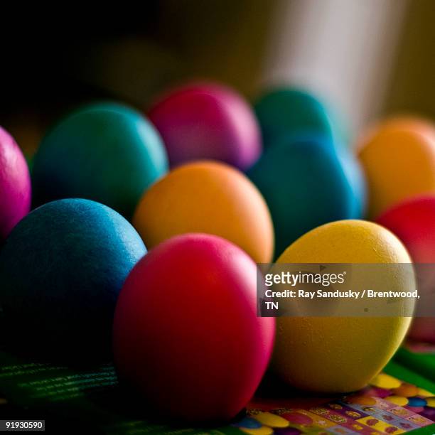 colorful easter eggs - brentwood tennessee stock pictures, royalty-free photos & images