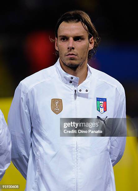 Federico Marchetti goal kepeer of Italy poses before the FIFA2010 World Cup Group 8 Qualifier match between Italy and Cyprus at the Tardini Stadium...