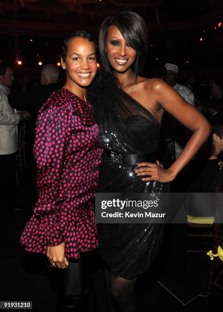 Exclusive* Erica Reid and Iman at Hammerstein Ballroom during Keep A Child Alive's 6th Annual Black Ball hosted by Alicia Keys and Padma Lakshmi on...