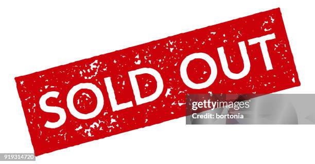 red rubber stamp icon on transparent background - sold out stock illustrations