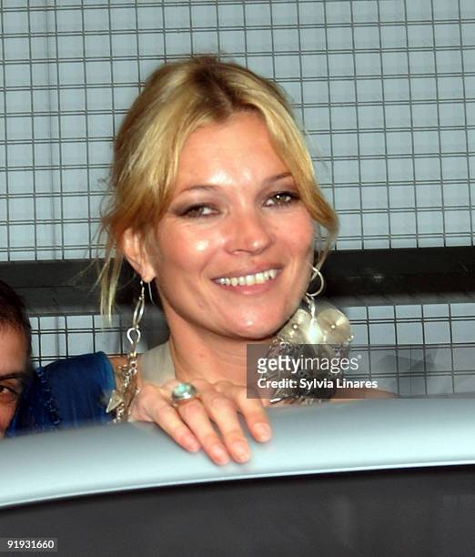 Kate Moss is seen at Leah Wood and Jack MacDonald wedding at Southwark Cathedral on June 21, 2008 in London, England.