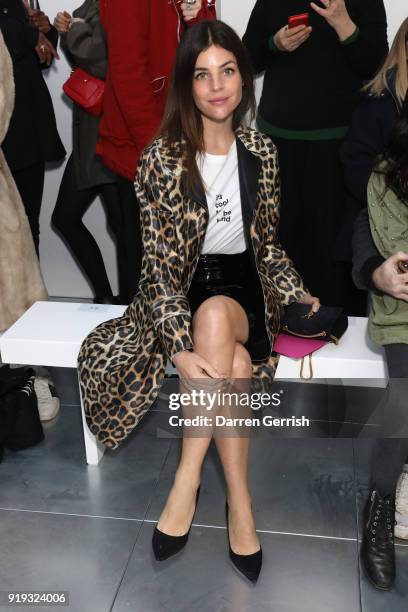 Julia Restoin Roitfeld attends the Molly Goddard show during London Fashion Week February 2018 at TopShop Show Space on February 17, 2018 in London,...