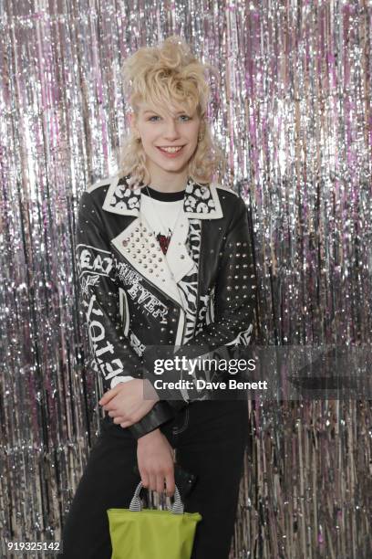 Charlie Barker attends the Lulu Guinness AW18 London Fashion Week presentation on February 17, 2018 in London, England.