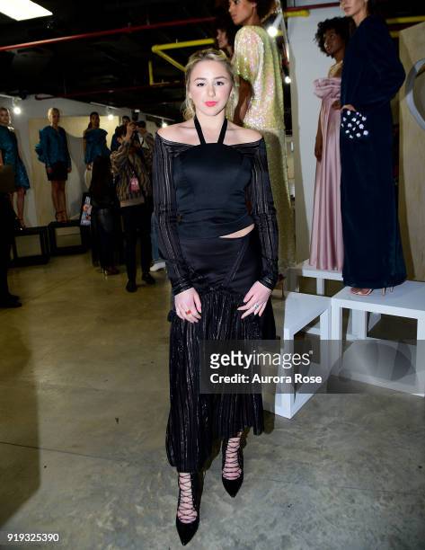 Chloe Lukasiak attends Arianne Elmy FW18 Presentation at 151 Gallery on February 14, 2018 in New York City.