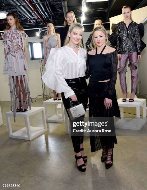 Rydel Lynch and Chloe Lukasiak attend Arianne Elmy FW18 Presentation at 151 Gallery on February 14, 2018 in New York City.