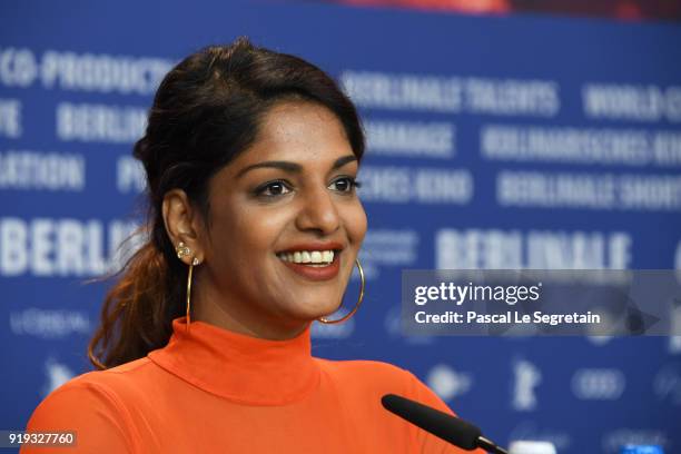 Maya Arulpragasam aka M.I.A. Attends the 'Matangi/Maya/M.I.A.' press conference during the 68th Berlinale International Film Festival Berlin at Grand...