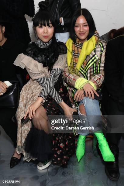 Susanna Lau attends the Molly Goddard show during London Fashion Week February 2018 at TopShop Show Space on February 17, 2018 in London, England.