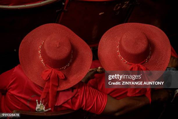 Supporters of Zimbabwe's main opposition party The Movement for Democratic Change attend a memorial service to mourn the passing of former Prime...