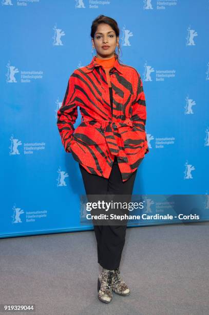 Maya Arulpragasam aka M.I.A. Poses at the 'Matangi/Maya/M.I.A.' photo call during the 68th Berlinale International Film Festival Berlin at Grand...