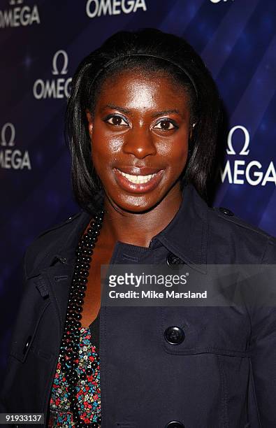 Christine Ohuruogu attends the launch of the OMEGA Constellation 2009 collection on October 15, 2009 in London, England.