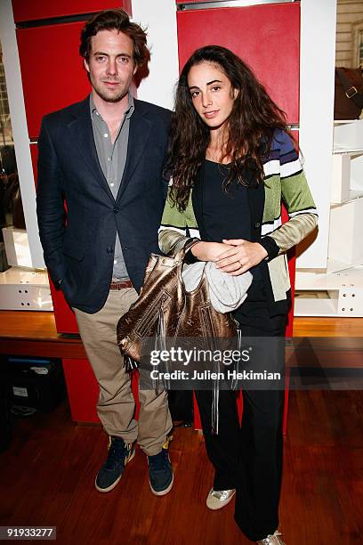 Clotilde d'Urso de Kersauson and Arthur de Kersauson attend Hogan Charity Cocktail for Benefit Association Best Buddies on April 23, 2009 in Paris,...