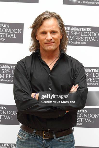 Viggo Mortensen attends photocall for 'The Road' during The Times BFI London Film Festival at May Fair Hotel on October 16, 2009 in London, England.
