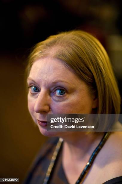 Hilary Mantel , author of "Wolf Hall", the winner of the 2009 Man Booker Prize, poses for a portrait at the Cheltenham Literature Festival on October...