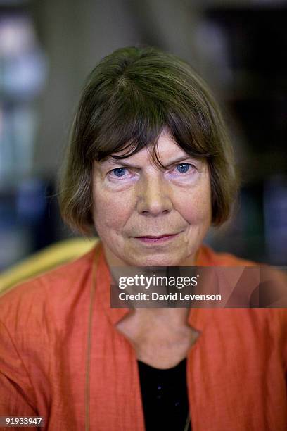 Margaret Drabble , author, poses for a portrait at the Cheltenham Literature Festival on October 15, 2009 in Cheltenham, England.