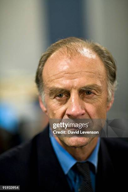 Sir Ranulph Fiennes , explorer and adventurer, poses for a portrait at the Cheltenham Literature Festival on October 15, 2009 in Cheltenham, England.