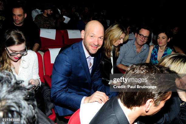Corey Stoll attends The Cinema Society with Ravage Wines & Synchrony host a screening of Marvel Studios' "Black Panther" at The Museum of Modern Art...
