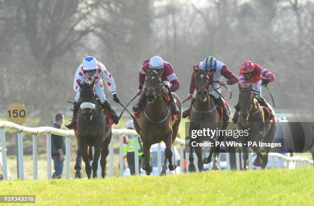 Forge Meadow and Robert Power win the Grade 2 Red Mills Hurdle during Red Mills Raceday at Gowran Park Racecourse.