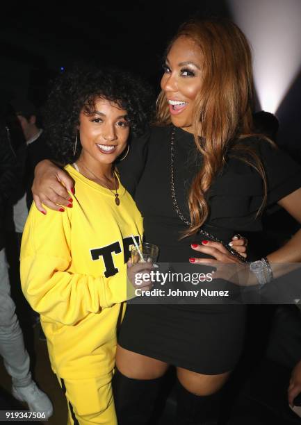 Danileigh and Tamar Braxton attends the 2 Chainz Hosts NBA All-Star Def Jam End Party at Milk Studios on February 16, 2018 in Los Angeles, California.